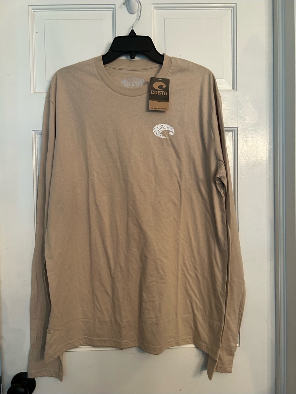 Costa Men’s Long-Sleeve Tee in Khaki xl